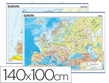 MAPA MURAL EUROPA FISICO/POLITICO 140X100 CM