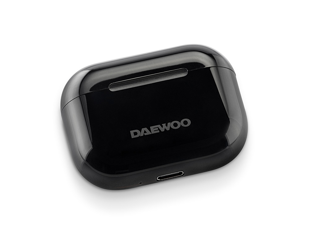 AURICULAR DAEWOO TWS BLUETOOTH 5.3 USB TIPO-C CON ESTUCHE DE CARGA 500MAH COLOR NEGRO
