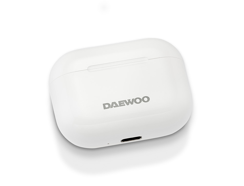 AURICULAR DAEWOO TWS BLUETOOTH 5.3 USB TIPO-C CON ESTUCHE DE CARGA 500MAH COLOR BLANCO