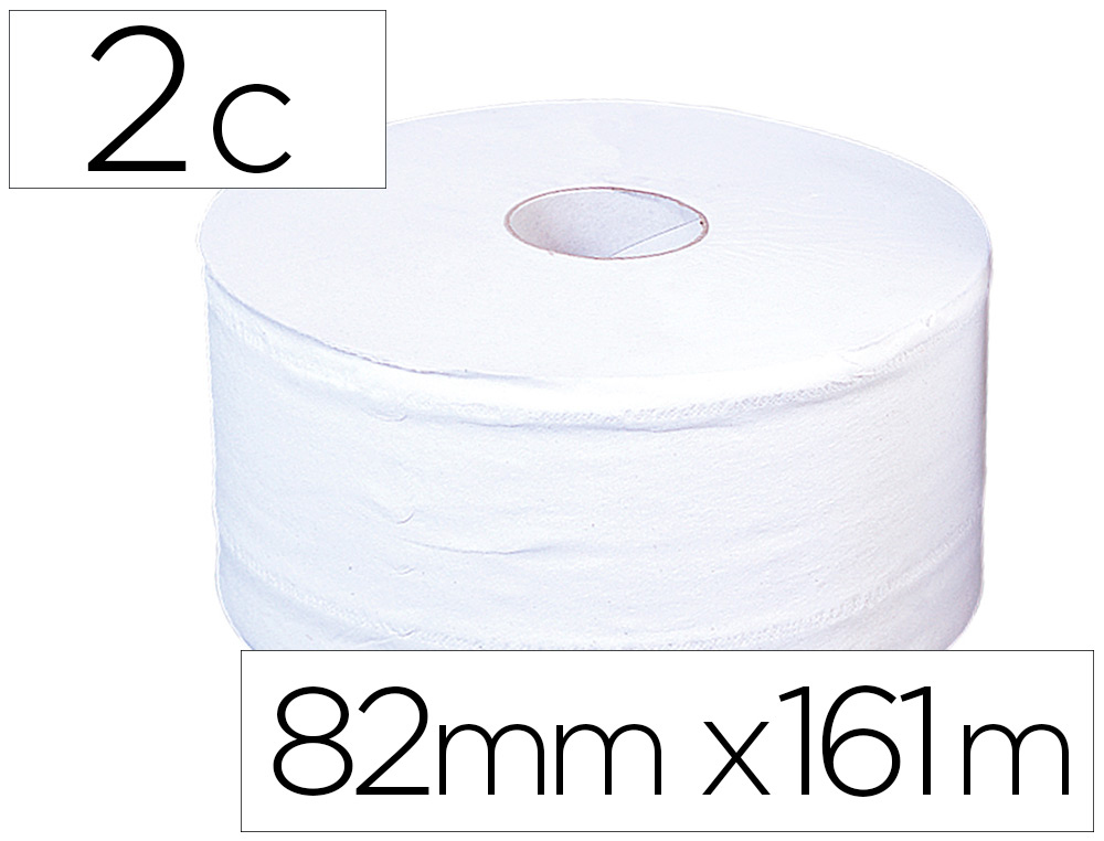 PAPEL HIGIENICO JUMBO 2/C BLANCO-MANDRIL DE 62,5 MM -PARA DISPENSADOR 325