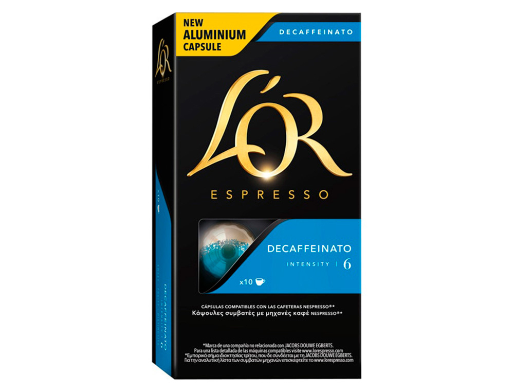 CAFE MARCILLA L AROME ESPRESSO DECAFFEINATO FUERZA 6 MONODOSIS CAJA DE 10 UNIDADES COMPATIBLE CON NESPRESSO