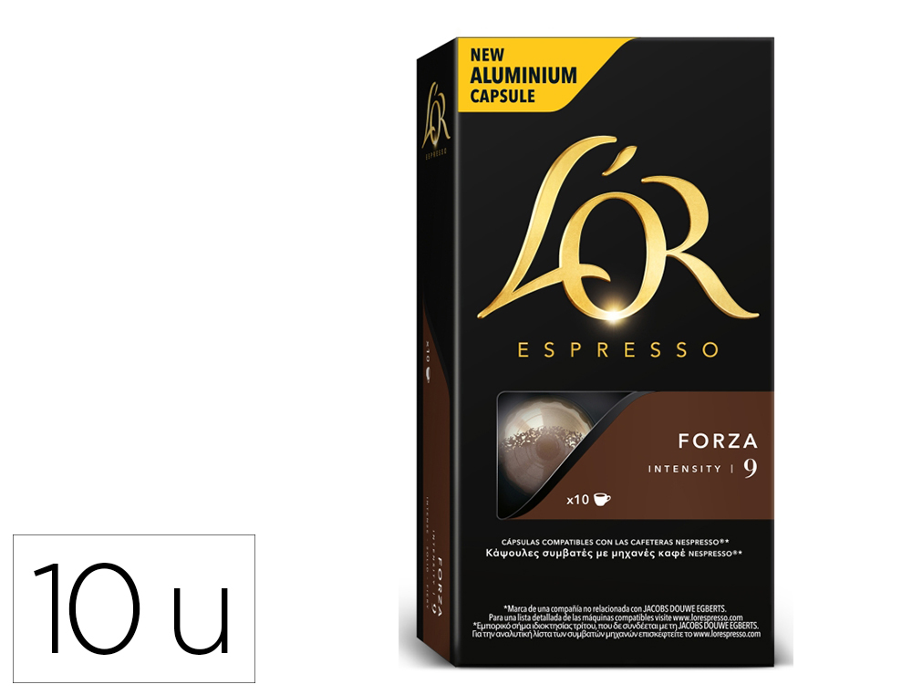 CAFE MARCILLA L AROME ESPRESSO FORZA FUERZA 9 CAJA DE 10 UNIDADES COMPATIBLE CON NESPRESSO