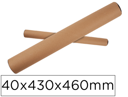 TUBO DE CARTON PORTADOCUMENTO TAPA PLASTICO 40X430X460 MM