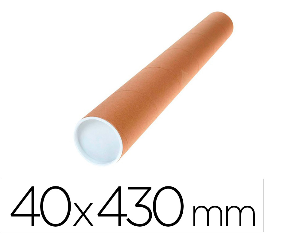 TUBO DE CARTON Q-CONNECT PORTADOCUMENTOS TAPA PLASTICO 40X430 MM
